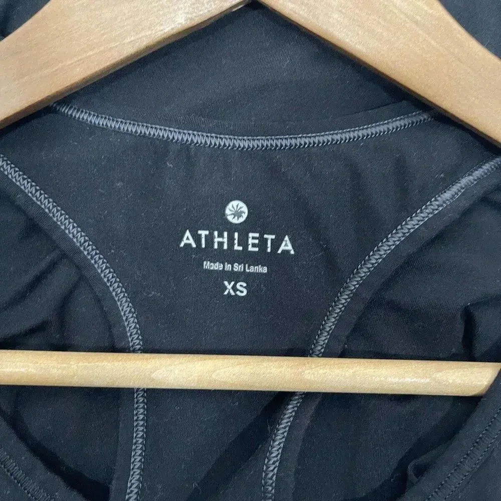 Women’s Athleta Athletic Tank Top Black Racerback Stretch, Size XS - Picture 3 of 4